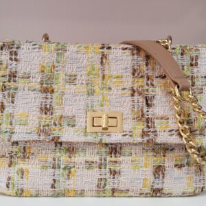Bolso Tweed Rosa Pastel