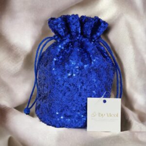 Bolso Bombonera Azul Eléctrico con Lentejuelas