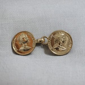 Broche de Pinza Moneda Dorado