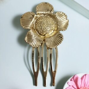 Peinecillo Mini Flor Dorado