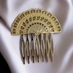 Peinecillo Abanico Mediano Dorado