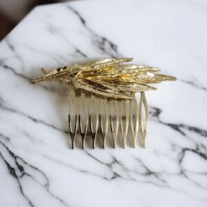 Peinecillo Hojas Alargadas Dorado