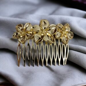 Peinecillo Tres Flores Relieve Dorado