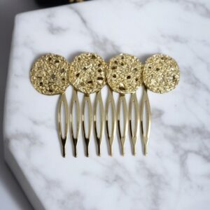 Peinecillo Cuatro Círculos Rugosos Dorado
