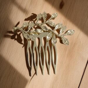 Peinecillo Mini Ramitas Hojas Dorado