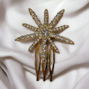 Peinecillo Estrella Circonitas Dorado