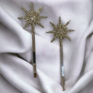 Pack Dos Horquillas Estrella Plateadas
