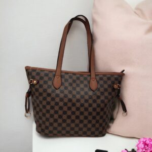 Bolso de Hombro Marrón con Estampado