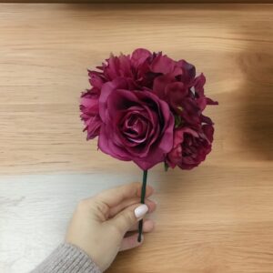 Ramillete Flamenca Hortensia Burdeos