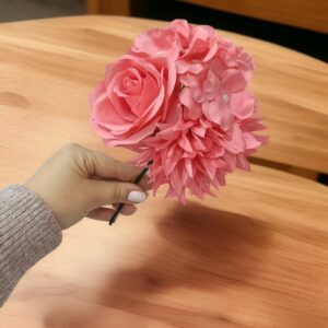 Ramillete Flamenca Hortensia Coral