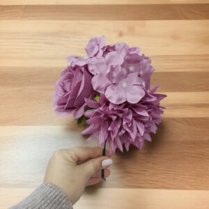Ramillete Flamenca Hortensia Malva