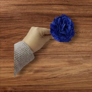 Clavel Pequeño Flamenca Azul Eléctrico