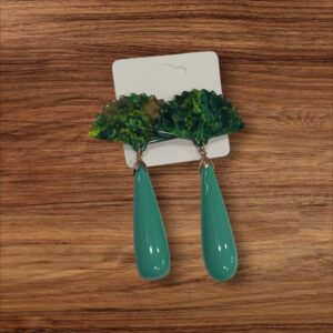 Pendientes Flamenca Abanico Verde