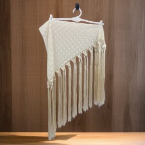 Mantoncillo Niña Plumeti Beige - Crema