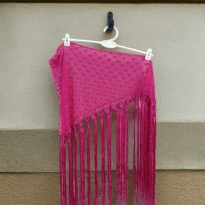 Mantoncillo Niña Plumeti Rosa Fucsia