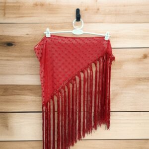 Mantoncillo Niña Plumeti Rojo