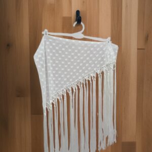 Mantoncillo Niña Plumeti Blanco