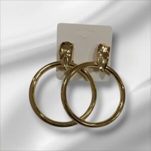 Pendientes Flamenca Aro Liso Dorado