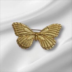 Broche Mariposa Dorado Mate