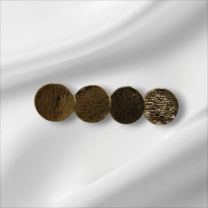 Broche Mediano Cuatro Monedas Dorado