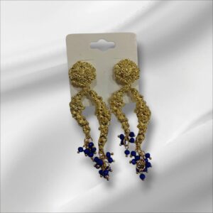 Pendientes Flamenca Lágrima Textura Dorado y Color