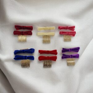 Broches Lazo Terciopelo Color a Elegir