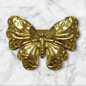 Broche Mariposa Dorado Brillo