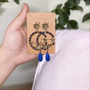 Pendientes Flamenca Aro y Lágrima Pájaro Colores