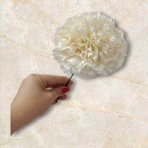 Ramillete de Claveles Beige - Crema para Flamenca