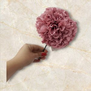 Ramillete de Claveles Rosa Maquillaje para Flamenca