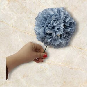 Ramillete de Claveles Azul Celeste Grisáceo para Flamenca