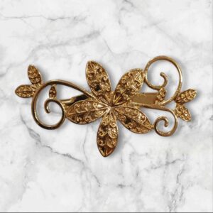 Broche Flor Oro Rosa