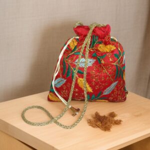 Bolso Bombonera Rojo Bordado