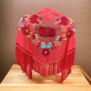 Mantoncillo Feria Rojo Bordado Rojo