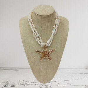 Collar Corales Beige y Estrella del Mar