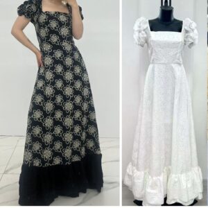 Bata Rociera Perforada Blanco - Negro