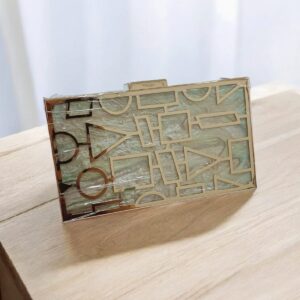 Bolso Clutch de Fiesta de Nácar Dorado