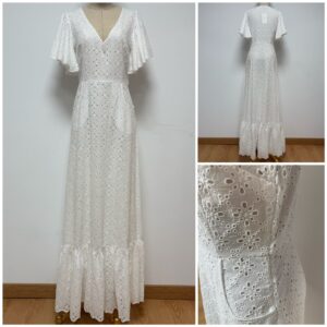 Bata Rociera Perforada Blanca