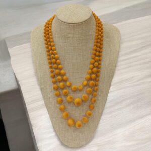 Collar de Bolitas Mostaza - Albero