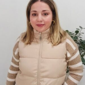 Chaleco Acolchado de Polipiel Beige - Caqui