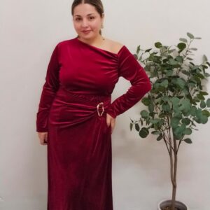 Falda de Terciopelo Roja