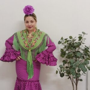 Traje de Flamenca Canastero Córdoba Buganvilla