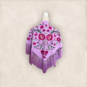 Mantoncillo Alegría Lila Bordado Buganvilla