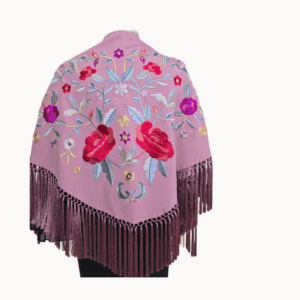 Mantoncillo Azahar Rosa Maquillaje Bordado Colores