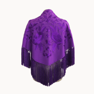 Mantoncillo Azahar Morado Bordado a Tono