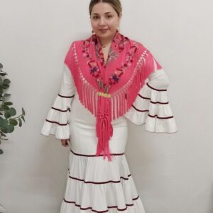 Traje de Flamenca Canastero Alegría Blanco