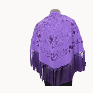 Mantoncillo Primavera Malva Bordado a Tono