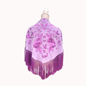 Mantoncillo Azahar Lila Bordado a Tono