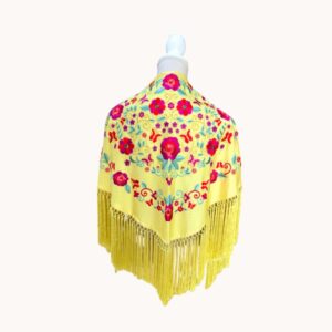 Mantoncillo Primavera Amarillo Bordado Colores