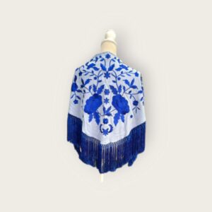 Mantoncillo Azahar Celeste Bordado Azulina